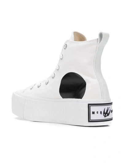 Shop Mcq By Alexander Mcqueen Mcq Alexander Mcqueen Swallow Platform High-top Sneakers - White