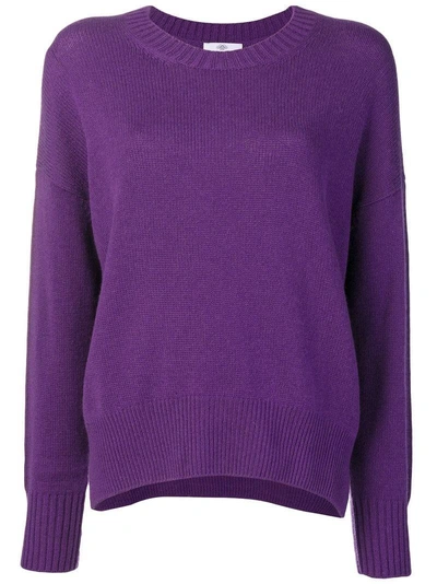Shop Allude Crew Neck Sweater - Purple In Pink & Purple