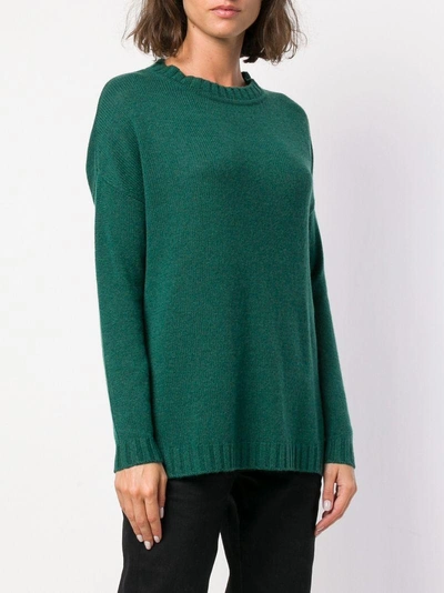 Shop Allude Crew Neck Sweater In Green
