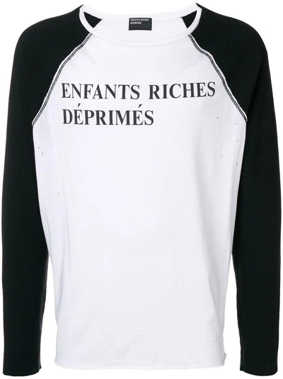 Shop Enfants Riches Deprimes Logo Print Sweatshirt In White