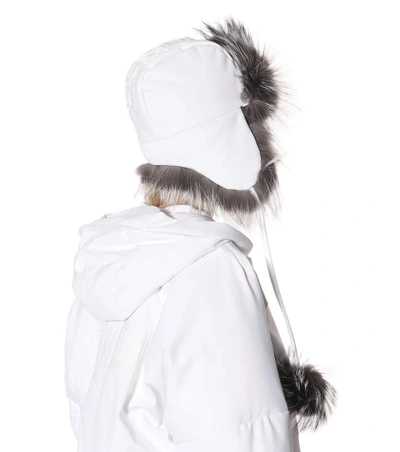 Shop Fendi Fur Hat In White