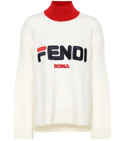 Wapenstilstand twist Sport Fendi X Fila Wool And Cashmere Sweater In White | ModeSens