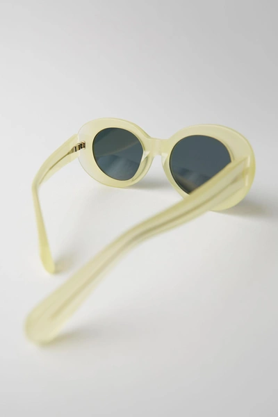 Shop Acne Studios Oval Sunglasses Yellow/blue