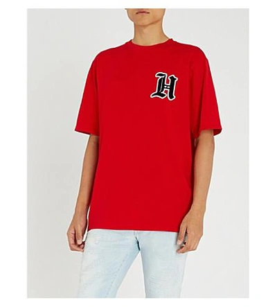 Tommy Hilfiger X Lewis Hamilton Logo-flocked Cotton-jersey T-shirt In  Barbados Cherry | ModeSens