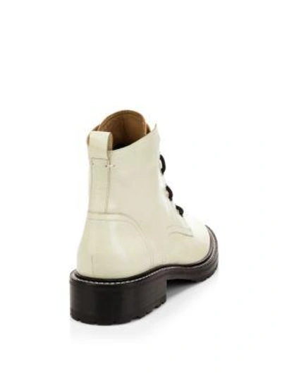 Shop Rag & Bone Cannon Zip-up Leather Combat Boots In White