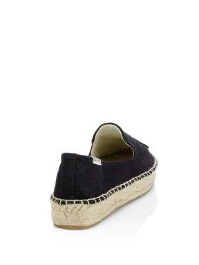 Shop Soludos Cheers Espadrille Smoking Slippers In Black
