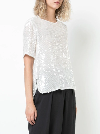 Shop Adam Lippes Sequin T-shirt