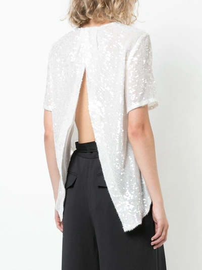 Shop Adam Lippes Sequin T-shirt