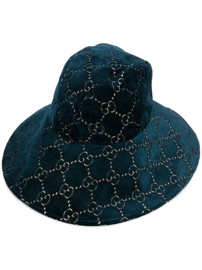 Shop Gucci Ghost Hat In Blue