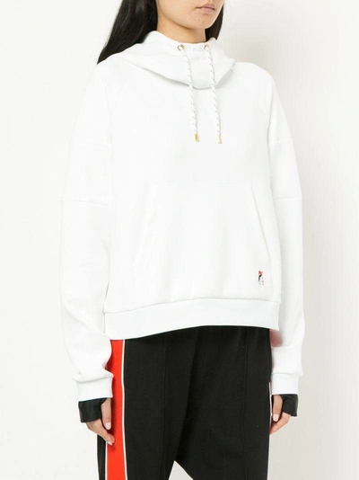 Shop P.e Nation Defender Ace Hoodie In White
