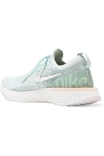 Shop Nike Epic React Flyknit Sneakers In Green