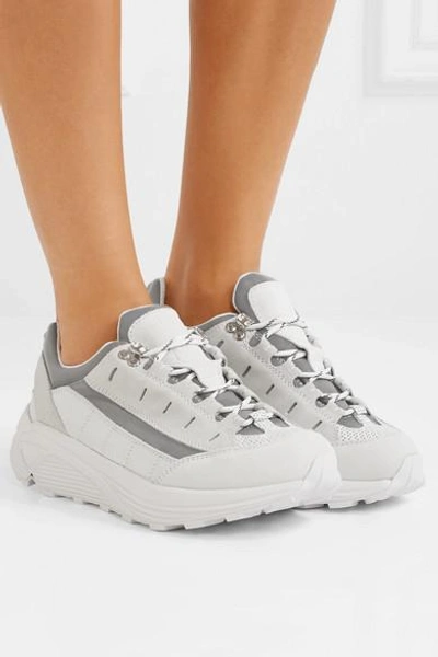 Ganni Chunky-sole Leather Trainers In White