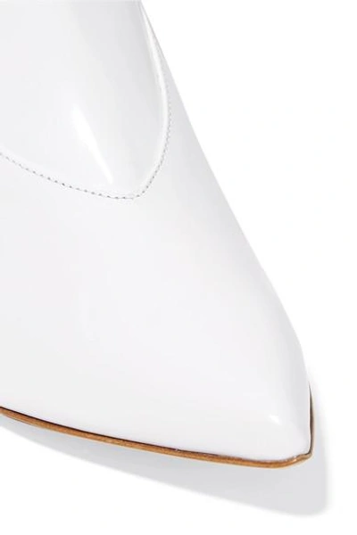 Shop Tibi Dylan Patent-leather Ankle Boots In White
