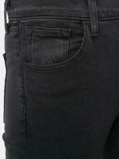 cut-out cuff skinny jeans