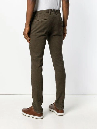 Shop Incotex Slim Corduroy Trousers In Brown