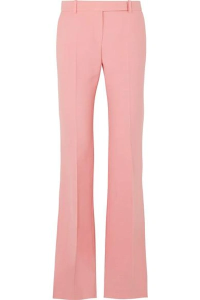 Shop Alexander Mcqueen Wool-blend Bootcut Pants In Pink