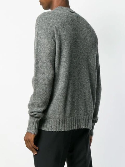 Shop Prada Banana Knit Sweater In Grey