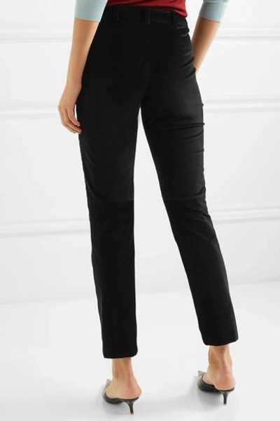Shop Roland Mouret Pearson Stretch-corduroy Skinny Pants In Black