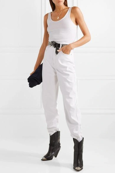 Shop Isabel Marant Corsy High-rise Boyfriend Jeans In White