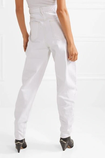 Shop Isabel Marant Corsy High-rise Boyfriend Jeans In White