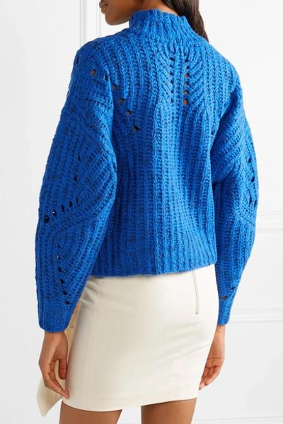 Shop Isabel Marant Jilly Merino Wool Turtleneck Sweater In Blue