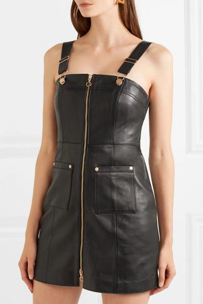 Shop Alice Mccall Cherry On Baby Leather Mini Dress In Black