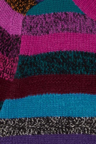 Shop Marc Jacobs Tie-back Striped Cashmere Sweater In Pink