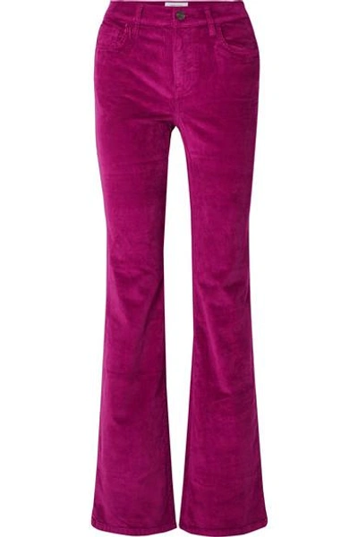 Current Elliott The Jarvis Stretch Cotton-blend Corduroy Flared Pants In  Wild Aster | ModeSens
