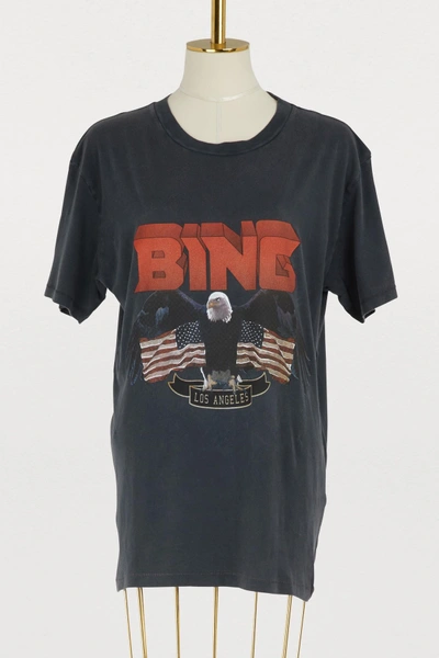 Shop Anine Bing Vintage Bing T-shirt In Black