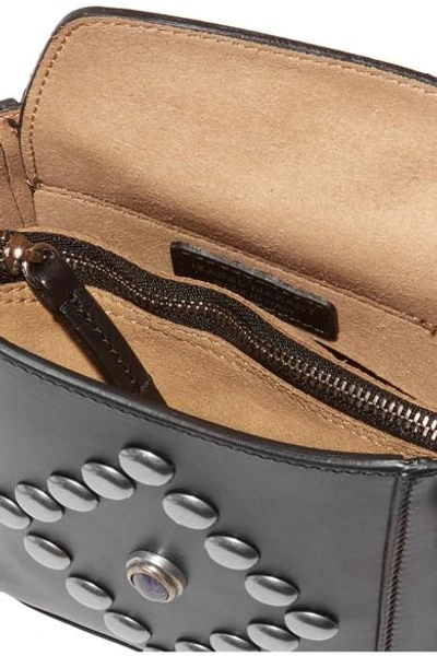 Shop Isabel Marant Nasko Studded Leather Shoulder Bag In Black