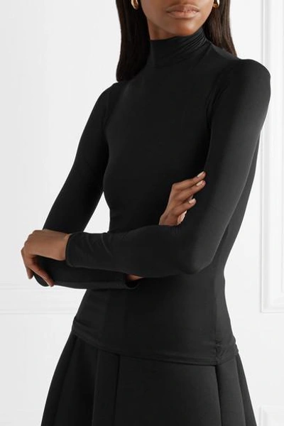 Shop The Row Rudd Stretch-jersey Turtleneck Top In Black