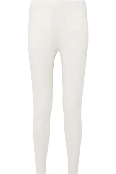 Shop Allude Cashmere Track Pants In Cream