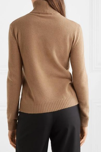 Shop Max Mara Wool And Cashmere-blend Turtleneck Sweater In Beige
