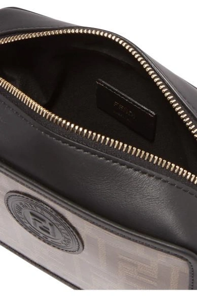 Shop Fendi Mini Printed Coated-canvas And Leather Camera Bag