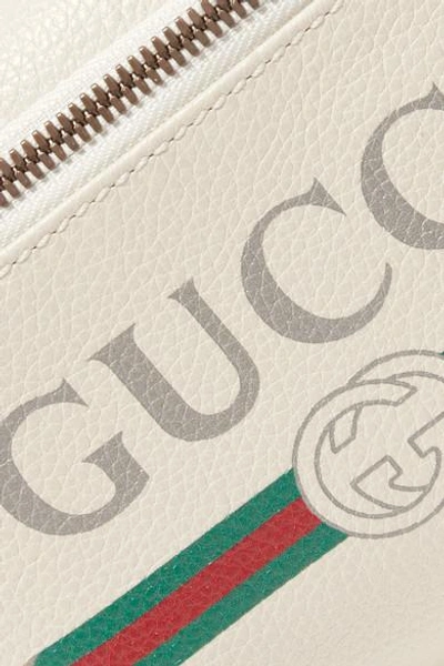 Shop Gucci Printed Textured-leather Belt Bag