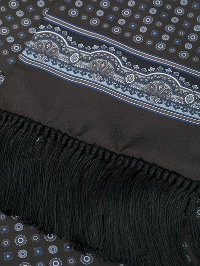 Shop Dolce & Gabbana Printed Wide Scarf  In Black
