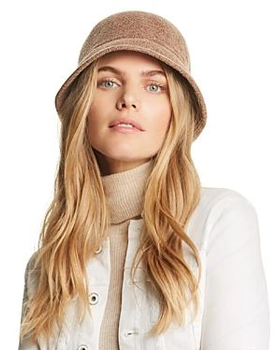 Shop August Hat Company Melton Cloche In Camel