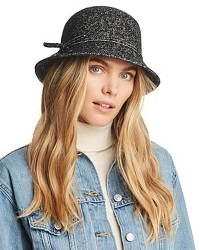 Shop August Hat Company Bow Detail Cloche In Black