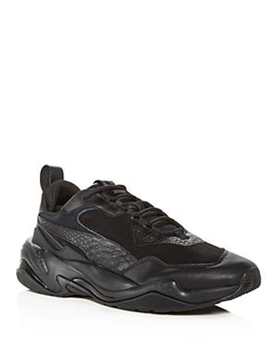 Shop Puma Men's Thunder Desert Leather & Suede Lace Up Sneakers In Black