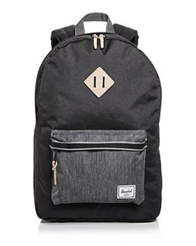 Shop Herschel Supply Co Heritage Backpack In Black/ Denim