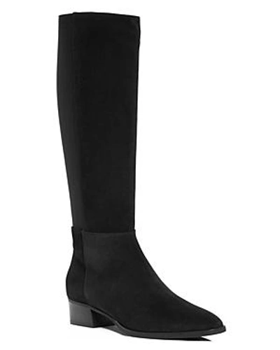 Shop Aquatalia Women's Finola Weatherproof Block-heel Riding Boots In Black
