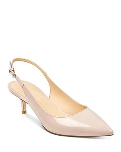Shop Ivanka Trump Women's Aleth Patent Leather Pointed Toe Slingback Pumps In Light Natural