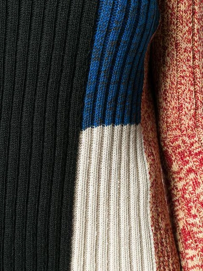 colour block ribbed sweater