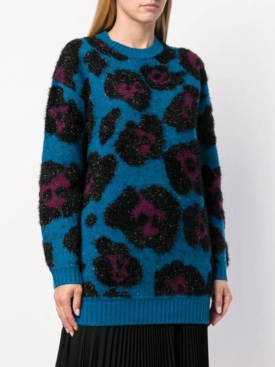 Shop Marc Jacobs Fluffy Knit Sweater In Blue