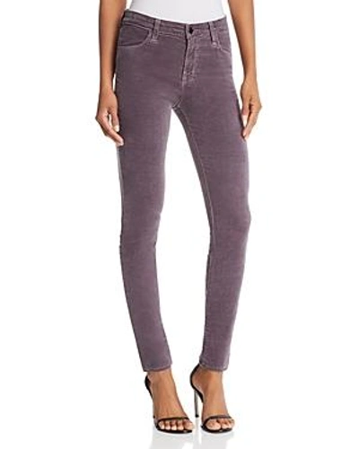 Shop J Brand Maria Skinny Velvet Jeans In Dark Whistle