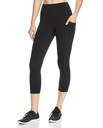 Shop Aqua Athletic High-waist Cropped Leggings - 100% Exclusive In Black