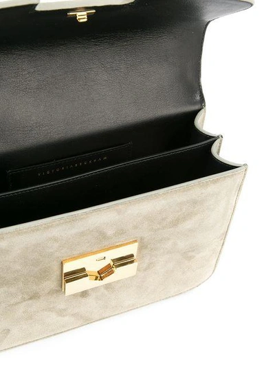 Shop Victoria Beckham Eva Shoulder Bag In Grey