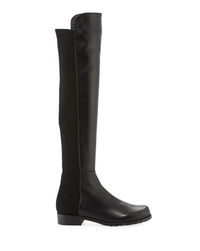 Stuart Weitzman Over-the-knee Boots With Luxurious Suede Finish And Elegant Design In Black