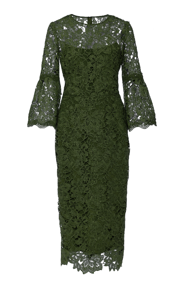 lela rose lace sheath dress