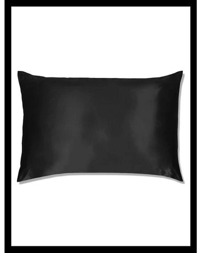 Shop Slip Silk Silk Queen Pillowcase In Black